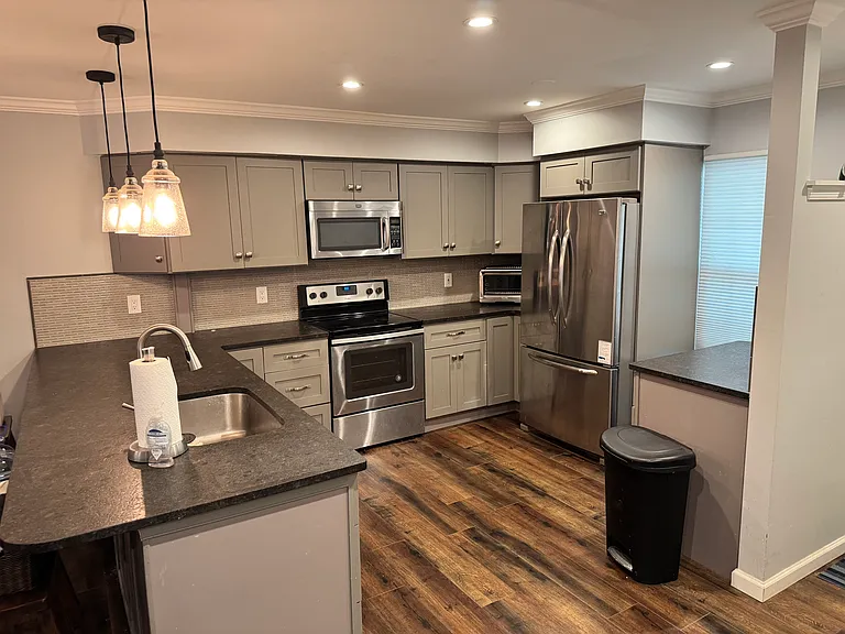 Kitchen with generous countertop space