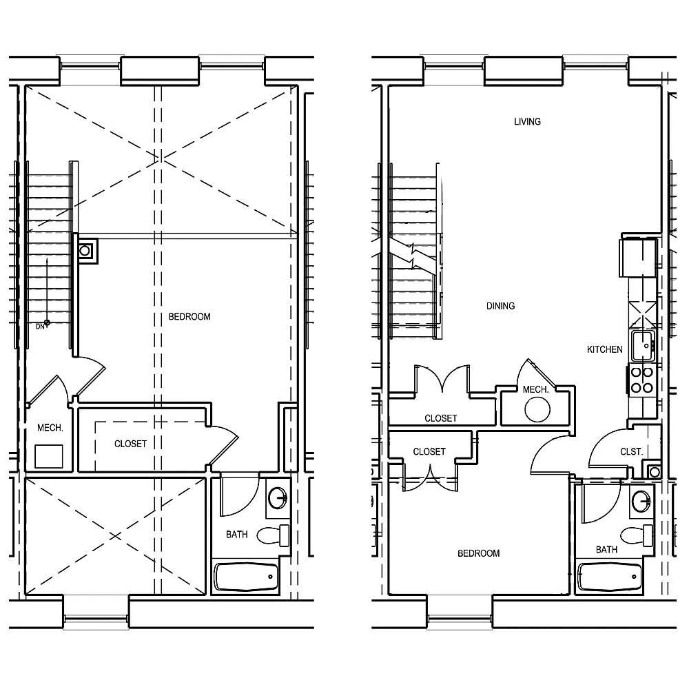 Floor plan 2 Bed Town House