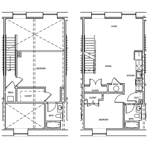 Floor plan 2 Bed Town House
