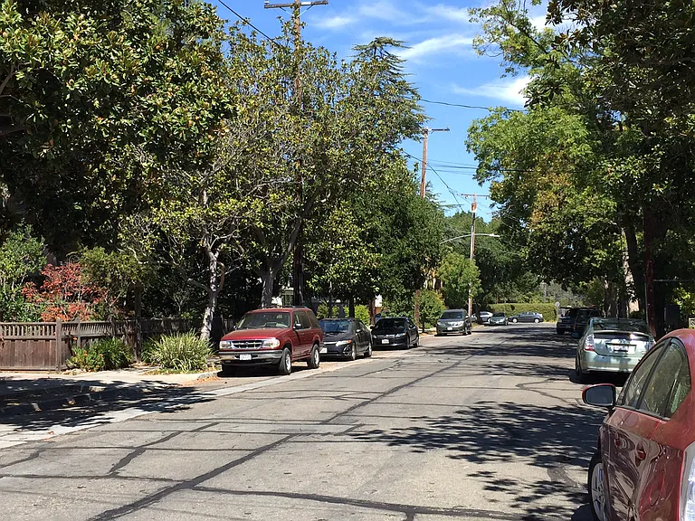 Melville Ave - a tree-lined street, walking distance to Palo Alto High School, Town and Country shopping center, Castilleja school, Stanford and downtown Palo Alto