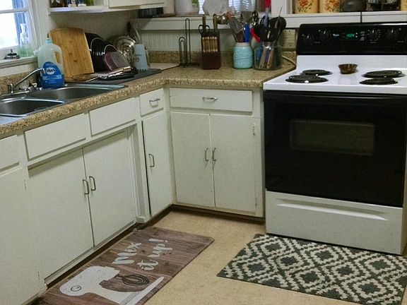 Kitchen looking into dining room