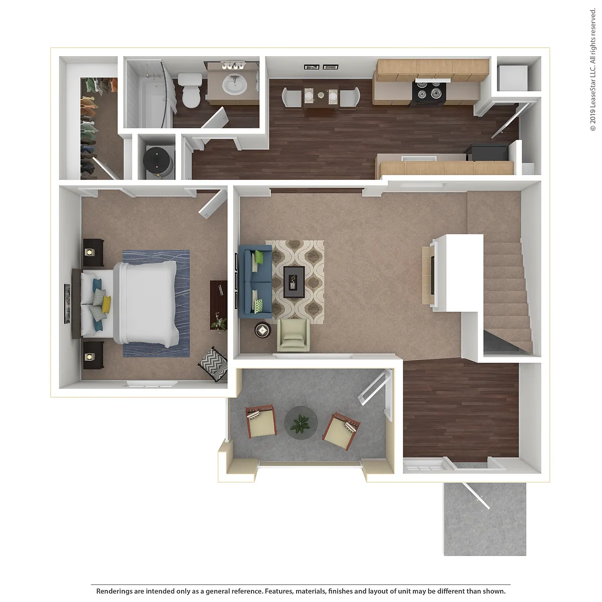 Floor plan 1x1 Large