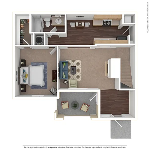 Floor plan 1x1 Large