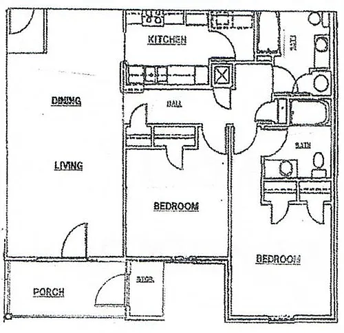 Floor plan 2BR/2Bath