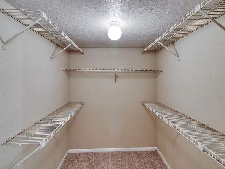 Spacious closet storage
