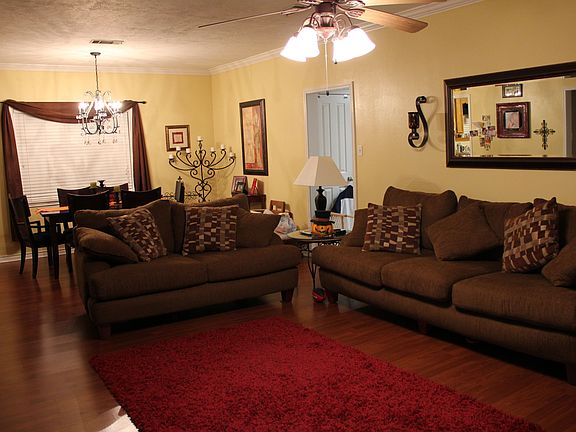 open living room and dining room