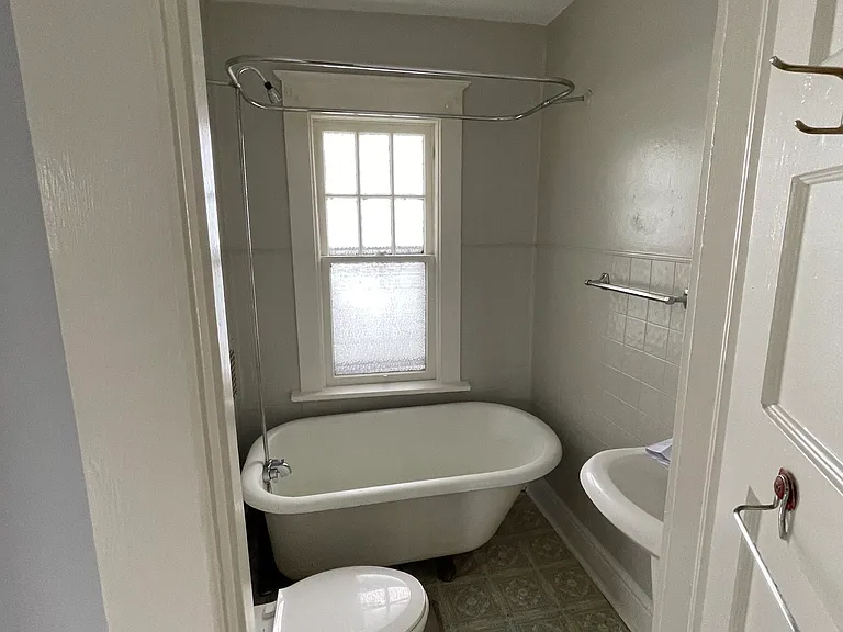Cozy bathroom, with original clawfoot tub