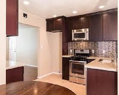 Living room to the left of kitchen