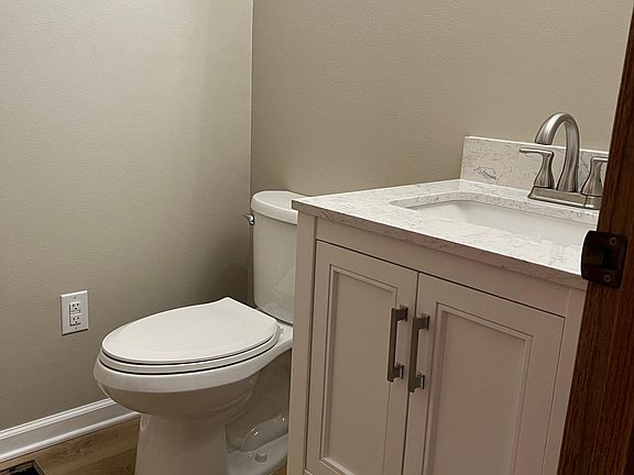 Newly renovated hall bath. Master bath is also undergoing renovation