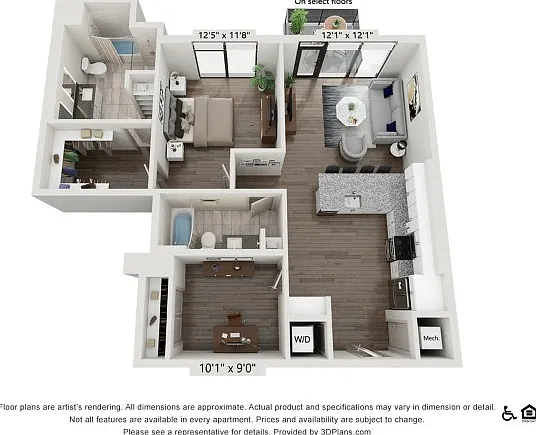 1 bed 2 bath | 1116sq ft 1 bed 2 bath | 1116sq ft