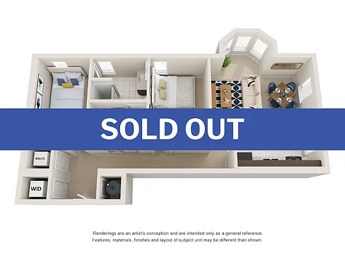 Floor plan 2BR/2BA - Bay