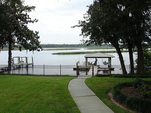 View of water from backyard.