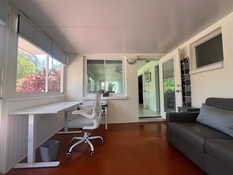 Convertible room and office with sleeper sofa