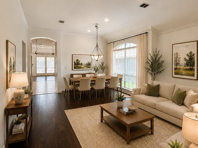 Virtually Decorated Dining and Living Room #1