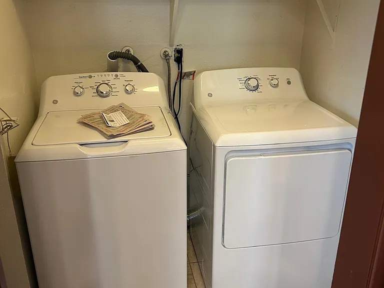 Laundry room, new washer-dryer combo