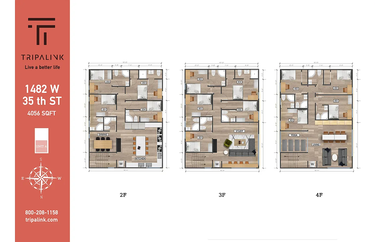 Floor plan 1482 W 35th St