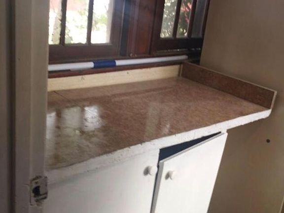 Right side of kitchen counter and Refg