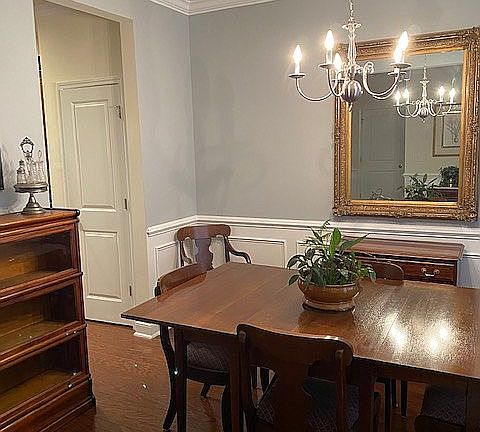 Dining room opens to kitchen