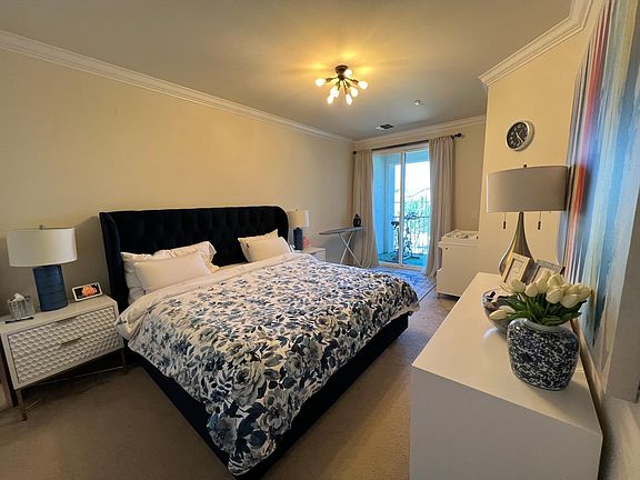Master bedroom with balcony