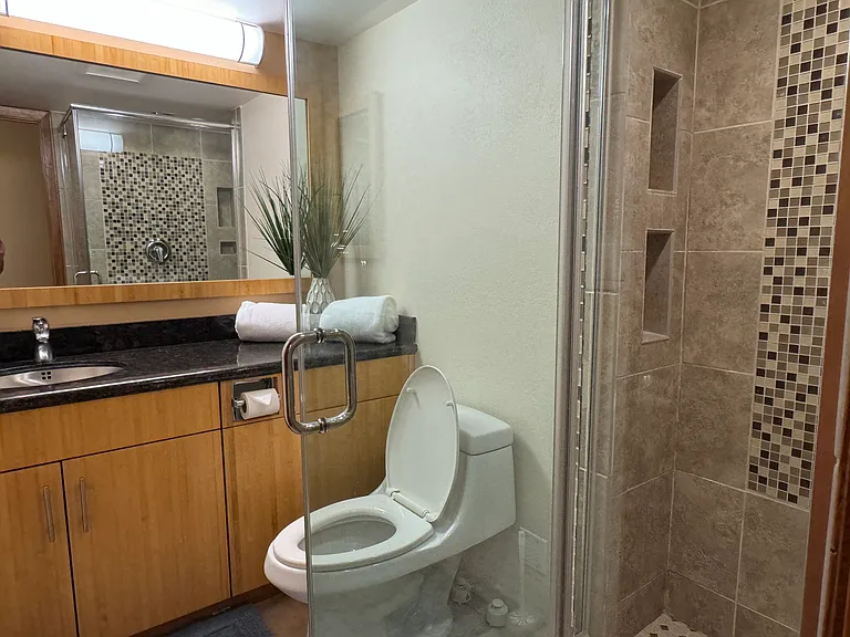 Two full bathrooms with walk-in showers
