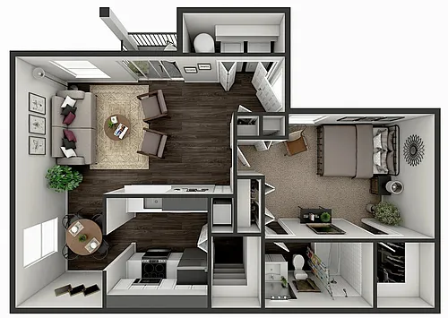Floor plan 1 Bed 1 Bath