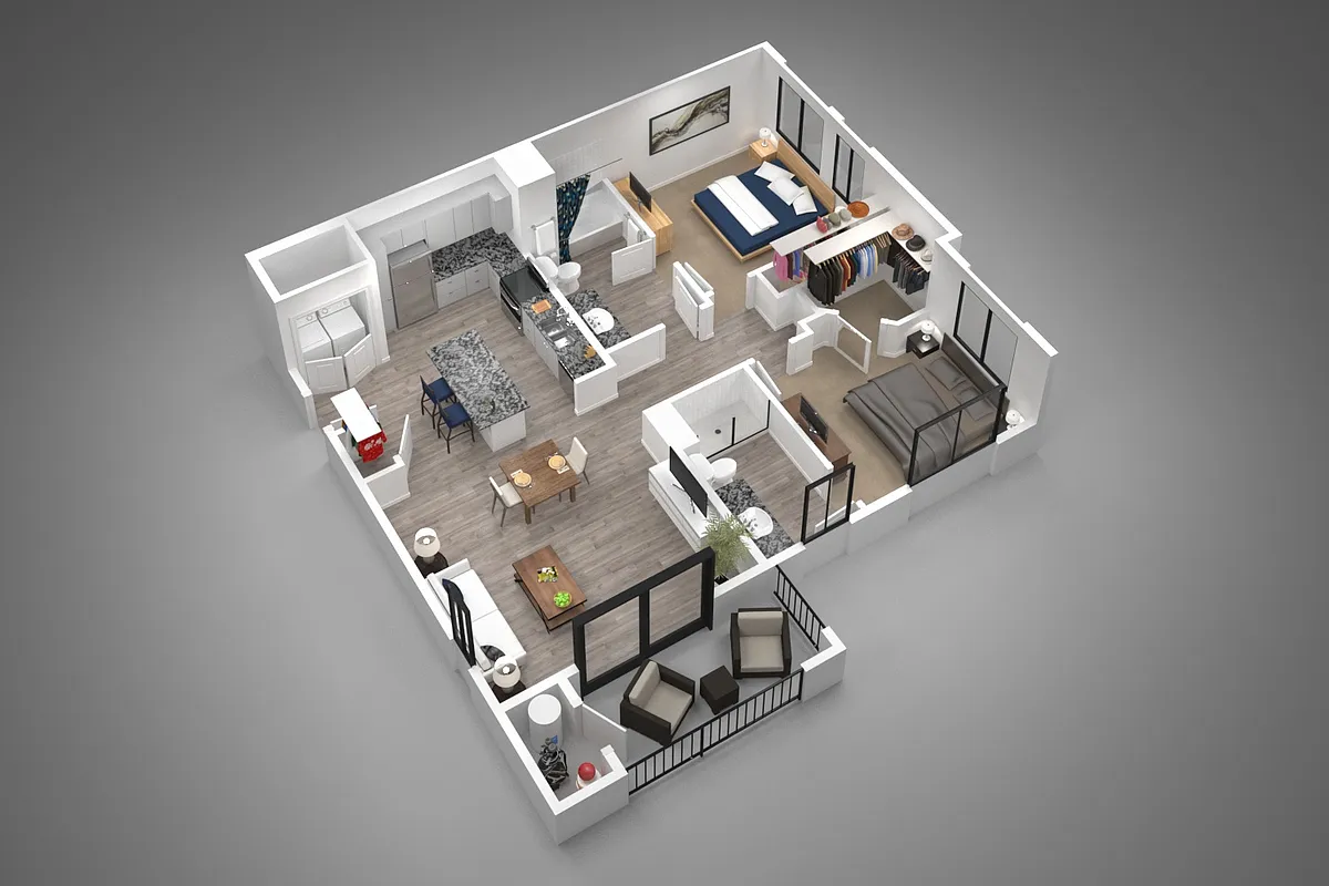 Floor plan 2 Bed