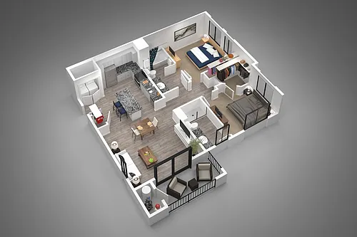 Floor plan 2 Bed