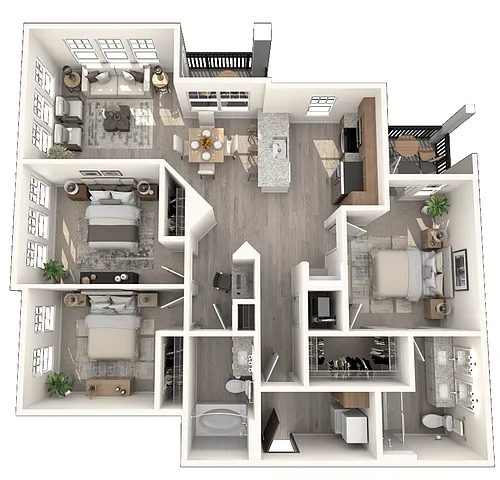Floor plan C1L with Garage