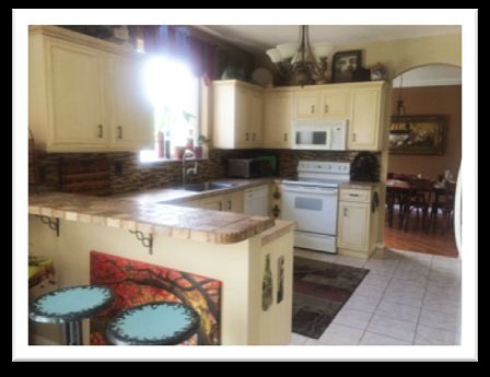HUGE sink. Fab backsplash.