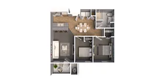 Floor plan 2 Bedroom Extended