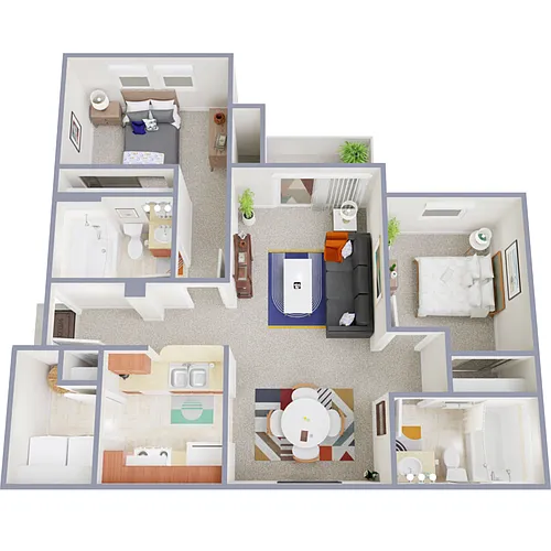 Floor plan B2- 2X2