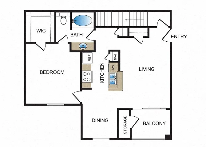 Floor plan A2 Income Restricted