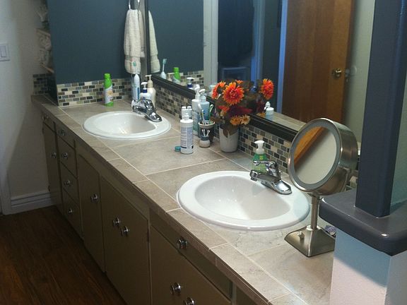 Tile counter and shower