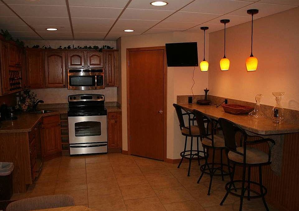 kitchen in basement