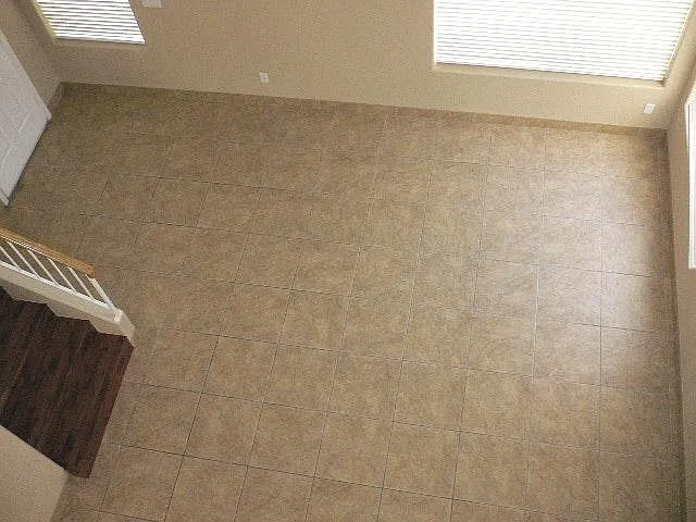 View from Upstairs down to Living Room