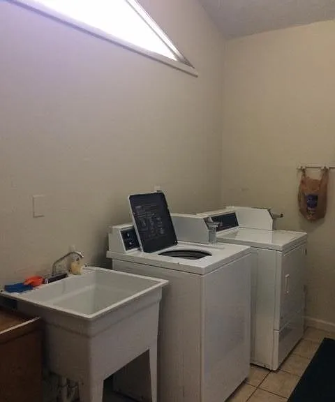Coin laundry room