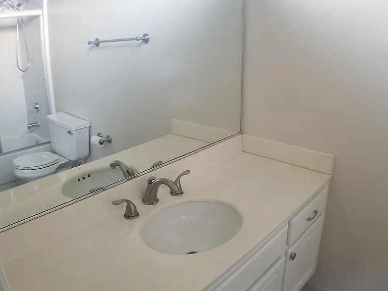 2nd bathroom

*NOTE: This photo is not current, the bathroom has been completely updated with new vanity, quartz countertop, new sink, new faucet, new mirror, and new toilet