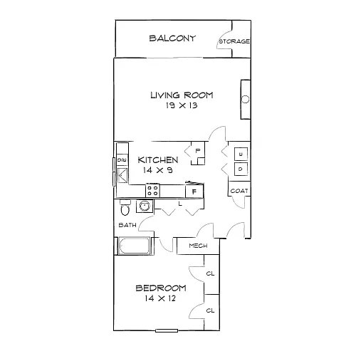 Floor plan Design 1B