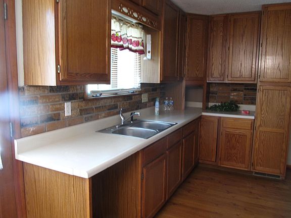 Sink with Backyard view