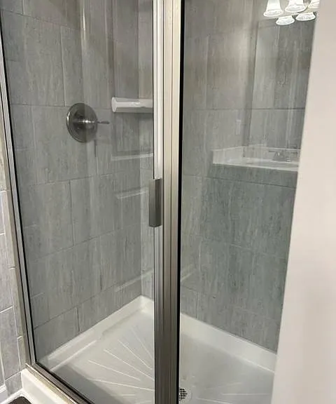 Shower in master bathroom