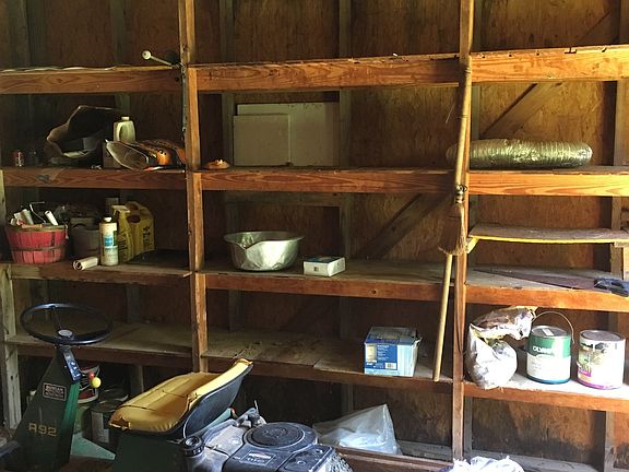 Lots of storage in shop.