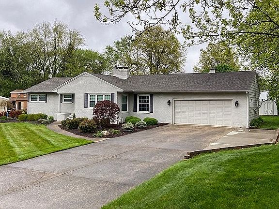 Garage and extended driveway