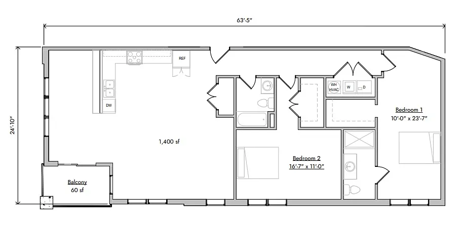 Floor plan Two Bedroom- 5