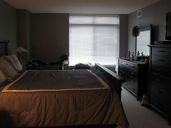 view of the master bedroom from the bathroom door