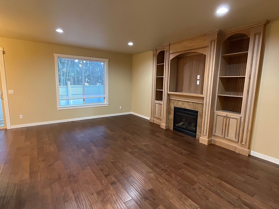 Built in media center and gas fire place