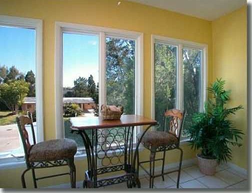 glass-enclosed lanai