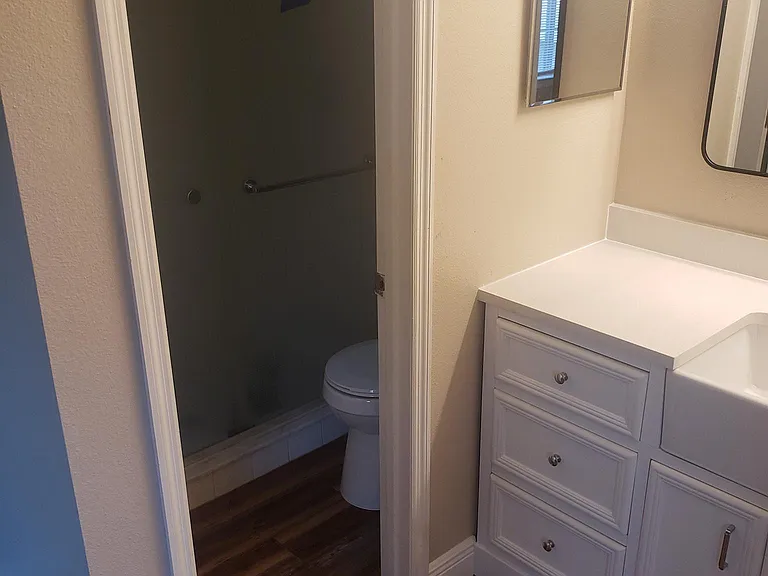 Master shower and toilet room