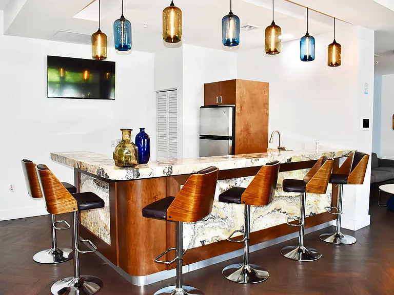 Sip, relax, and unwind in the clubhouse