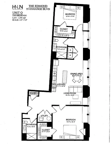 Floor plan 2 Bed 2 Bath