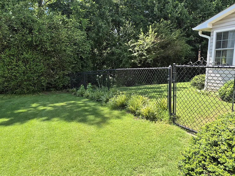 Gate from backyard to side yard.